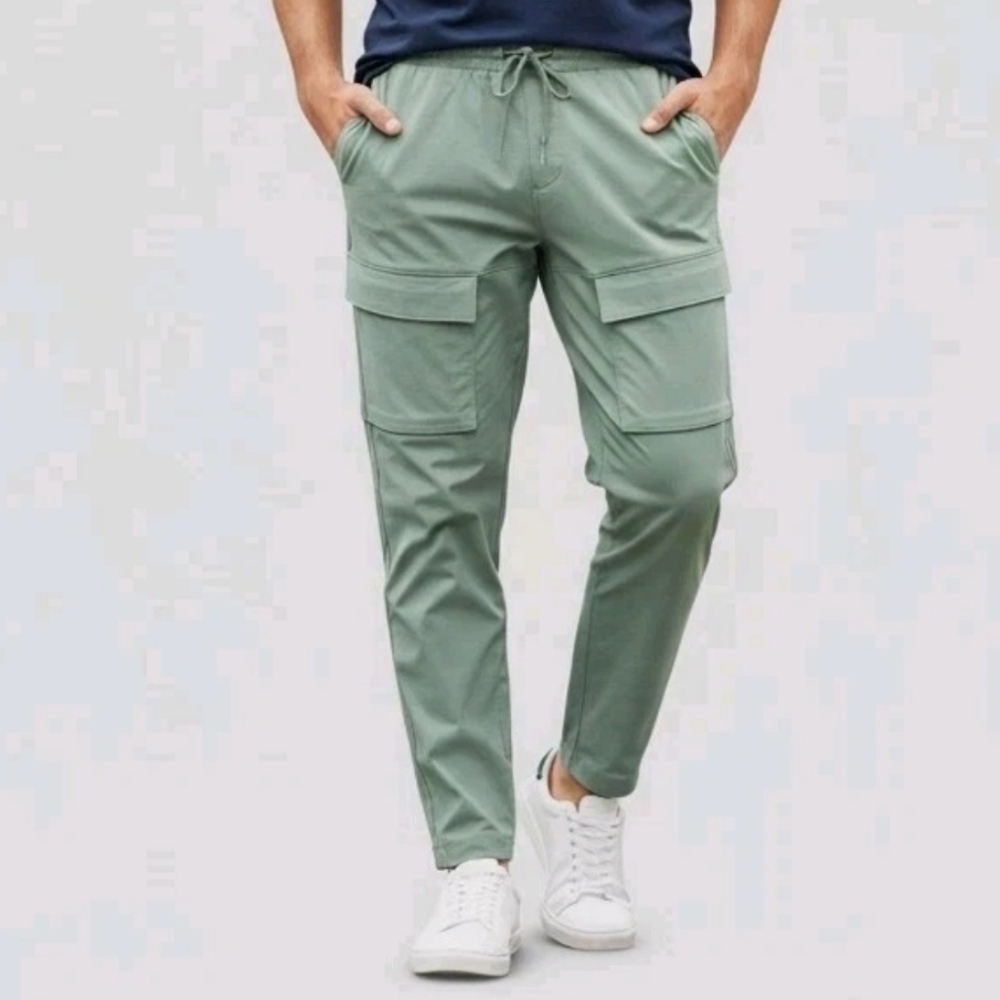 All In Motion Men's Sports Outdoor Pants UPF 50+ Cargo Pockets Green Size XXL